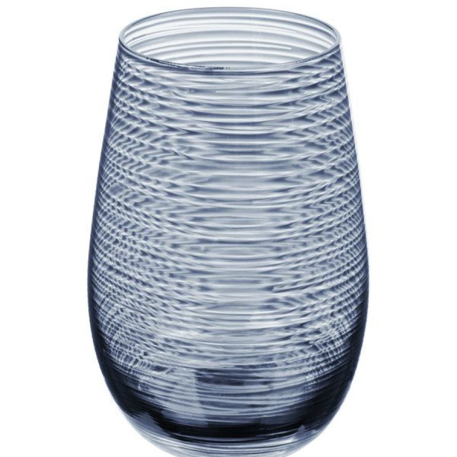 Wine Glasses * Stolzle S3527912T Twister 16.5 Oz. Smoky Blue Stemless Wine Glass / Tumbler 24/Case