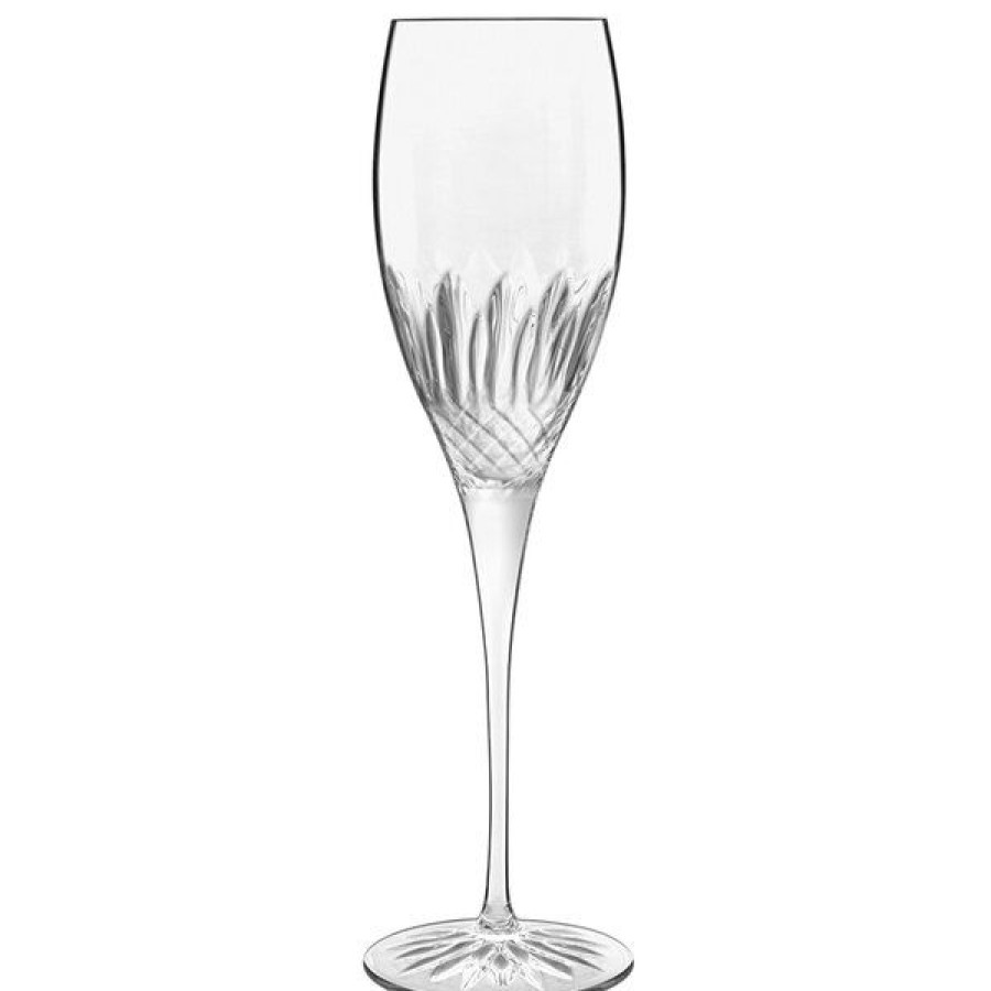 Wine Glasses * Luigi Bormioli 12759/01 Diamante 7.5 Oz. Champagne Flute 24/Case