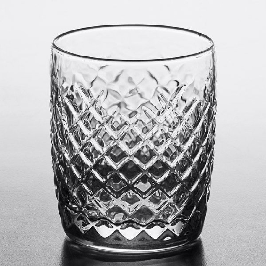 Cocktail Glasses * Anchor Hocking 13398Fs Cross-Hatch 10 Oz. Rocks / Old Fashioned Glass 12/Case