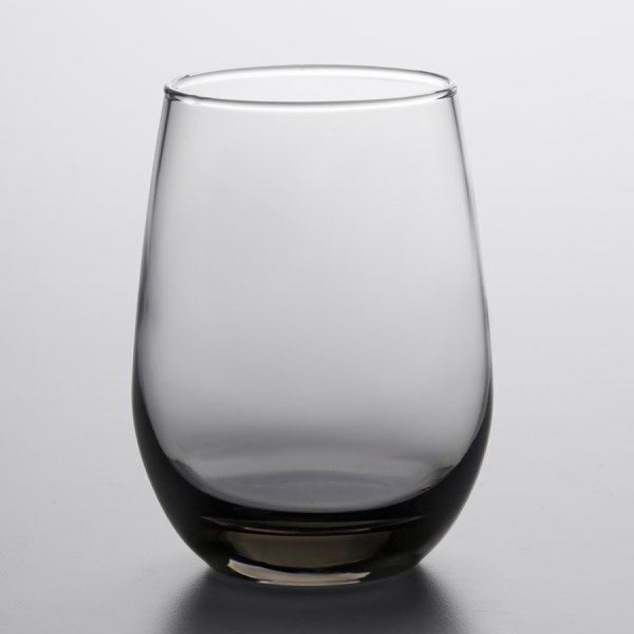 Wine Glasses * Libbey 231Sm 15.25 Oz. Moonstone Grey Stemless White Wine Glass 12/Case