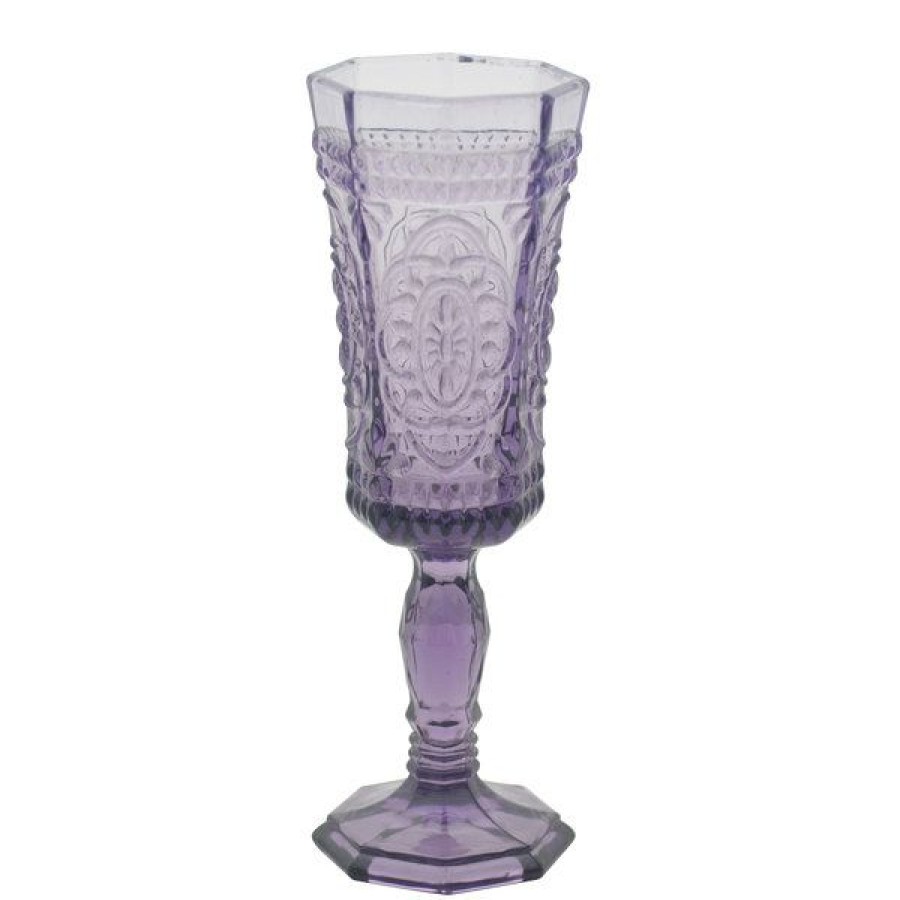 Wine Glasses * 10 Strawberry Street Vatican 4 Oz. Amethyst Champagne Flute 6/Pack