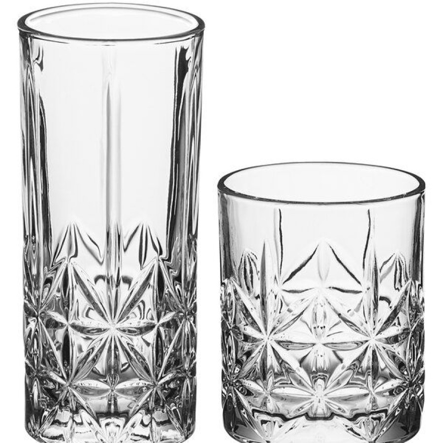 Cocktail Glasses * Acopa Gardenia Rocks / Old Fashioned And Highball Glass Set 24/Set