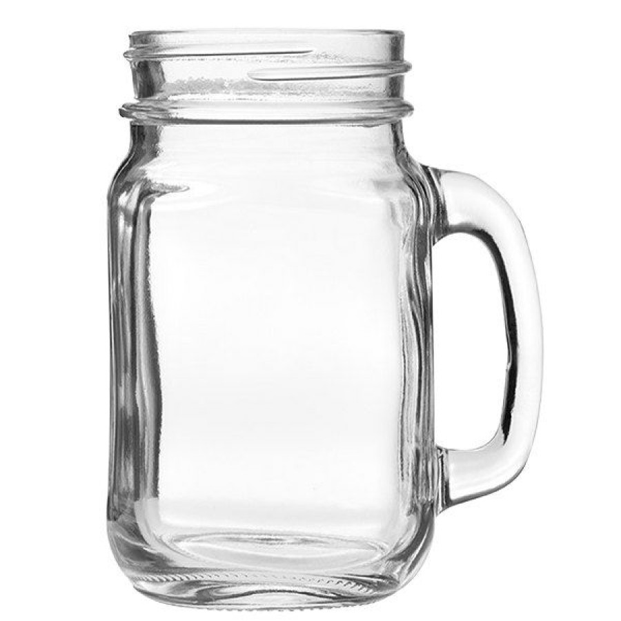 Beer Glasses * Arcoroc Fk203 16.5 Oz. Customizable Drinking Jar / Mason Jar With Handle By Arc Cardinal 12/Case