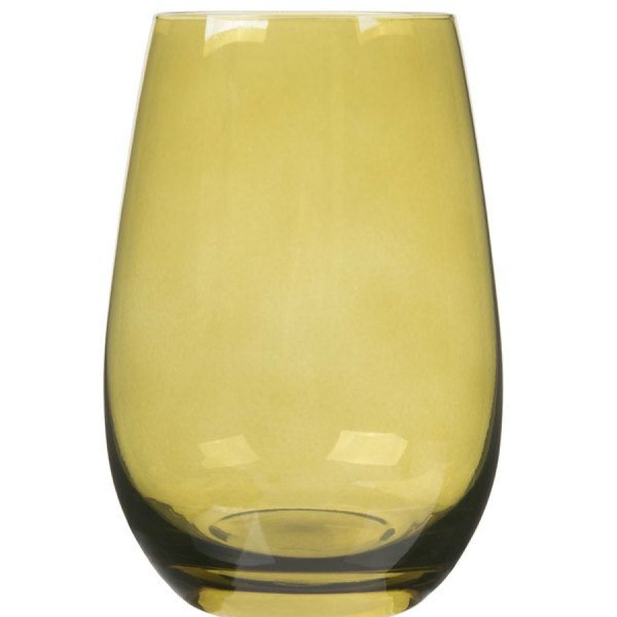 Wine Glasses * Stolzle S3527612E Elements 16.5 Oz. Olive Stemless Wine Glass / Tumbler 24/Case