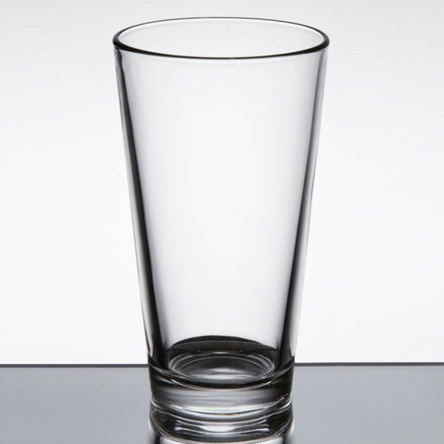 Beer Glasses * Libbey Restaurant Basics 16 Oz. Customizable Rim Tempered Mixing Glass / Pint Glass 24/Case