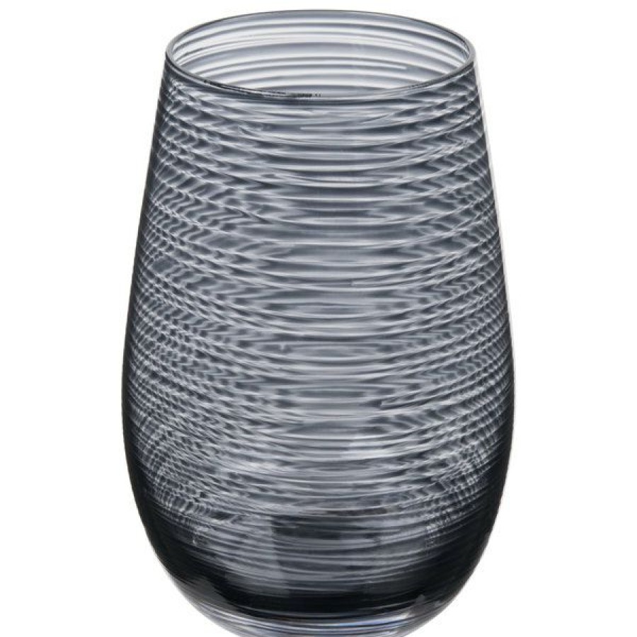 Wine Glasses * Stolzle S3527812T Twister 16.5 Oz. Smoky Grey Stemless Wine Glass / Tumbler 6/Pack