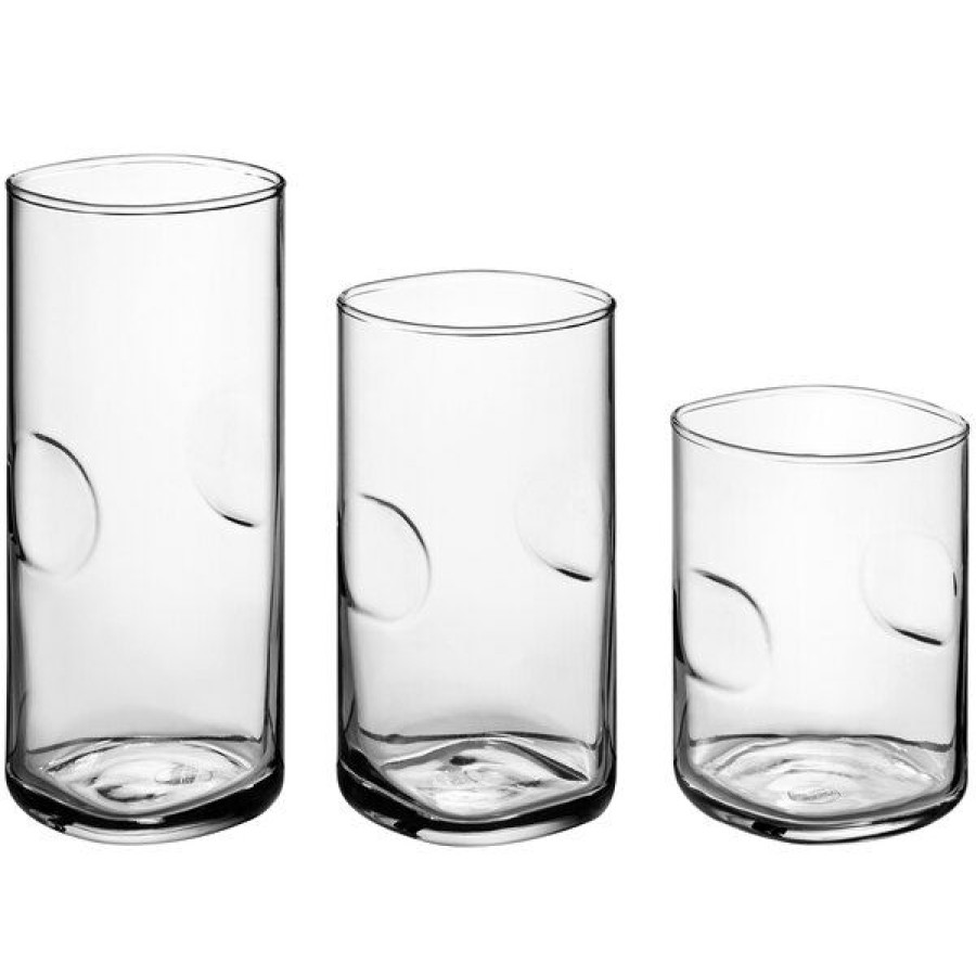 Cocktail Glasses * Acopa Thumbprint Rocks / Old Fashioned And Beverage Glass Set 36/Set