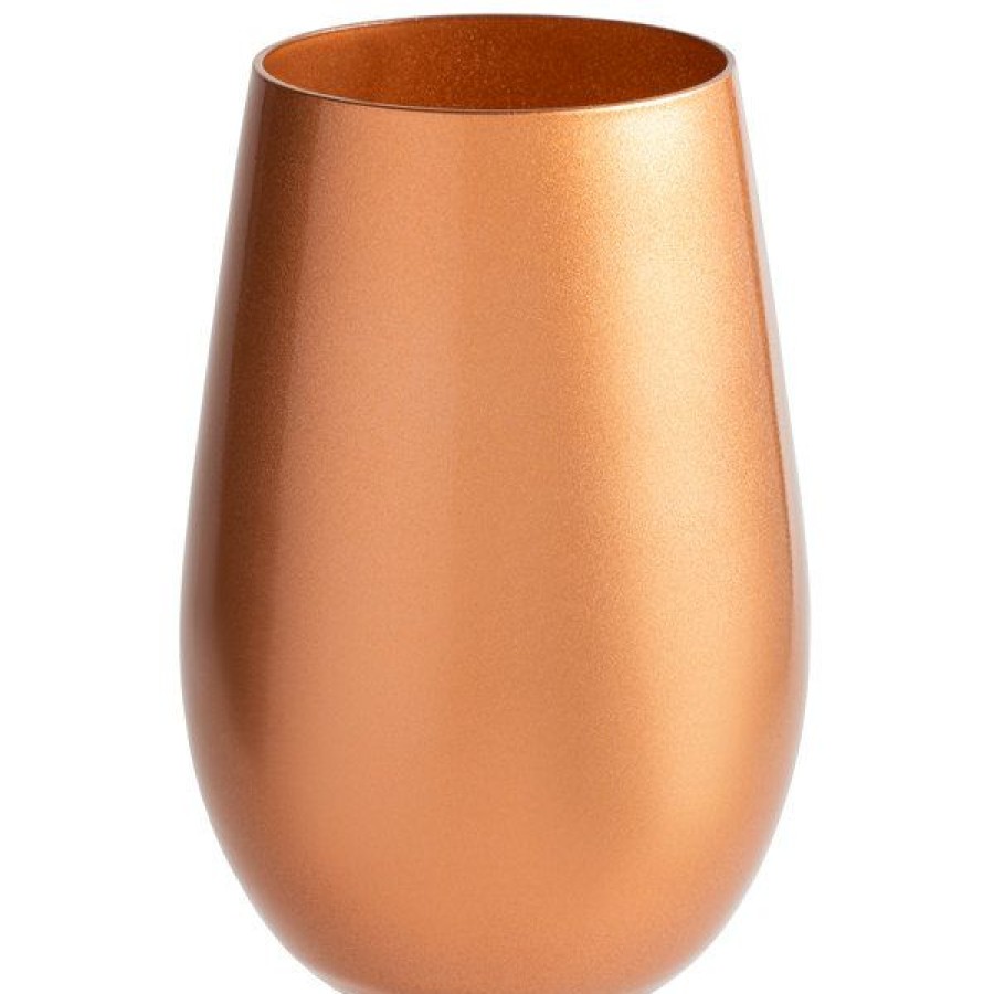 Wine Glasses * Stolzle 3520012T/2585 Glisten 16.5 Oz. Copper Stemless Wine Glass / Tumbler 6/Case